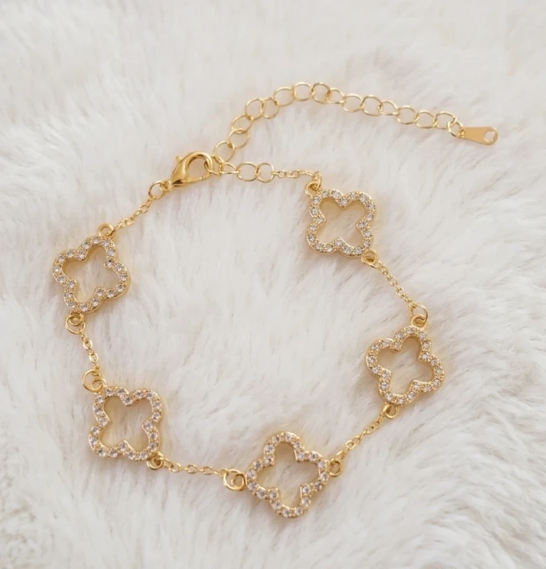 Bracelet doré strass
